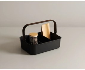 Čierny kúpeľňový organizér z recyklovaného plastu Bellwood – Umbra