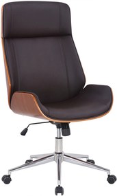 Design-Shop Kancelárska stolička Varel - drevo orech - Hnedá