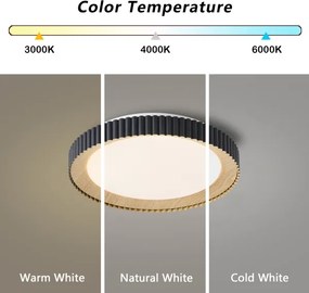 Brilagi - stmievateľné LED stropné svietidlo NEXO LED/48W/230V 3000-6000K čierne, priemer 43 cm, s diaľkovým ovládaním