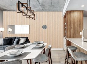 Drevený akustický panel, 2400 x 600 mm, B2BP001, breza