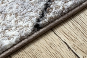 Moderný koberec COZY 8874 Timber, drevo - Štrukturálny,  dve vrstvy rúna, hnedá