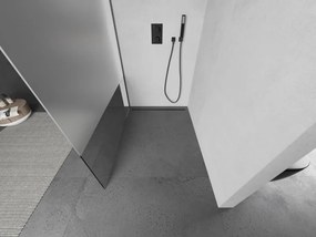 Mexen Kioto L, sprchová zástena Walk-In 110 x 200 cm, 8mm číre sklo-námraza, grafitový profil, 800-110-103-95-35