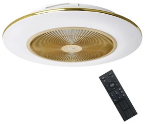 Brilagi - LED Stmievateľné svietidlo s ventilátorom AURA LED/38W/230V zlatá + DO