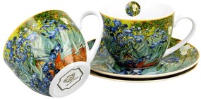 Porcelánová šálka s podšálkou Van Gogh Irises 250 ml sada 2ks