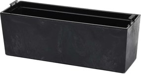 PLASTOVÝ KVETINÁČ BOUQUET 56X19 CM IMITÁCIA BETÓNU ČIERNA