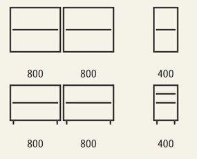 Kuchynská linka dub sonoma/antracit MARKERA 200