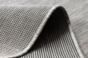 Šnúrkový koberec SIZAL FLOORLUX 20580, hladký strieborno/ čierny