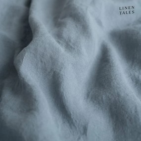 Modrá/sivá napínacia ľanová plachta 160x200 cm Blue Fog – Linen Tales