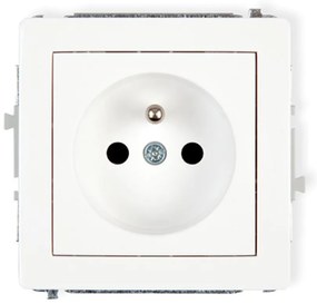 Jednoduchá zásuvka  Z / U biela  D DGP-1Z