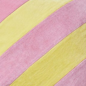 Butlers VACANZA Vankúš pruhy 47 x 47cm - ružová/žltá