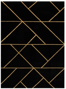 Dywany Łuszczów Kusový koberec Emerald geometric 1012 black and gold - 120x170 cm