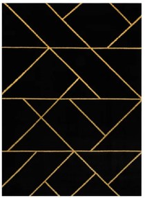 Kusový koberec Emerald geometric 1012 black and gold, 160x220, čierna, chodba / predsieň, Dywany Łuszczów