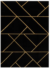 Dywany Łuszczów Kusový koberec Emerald geometric 1012 black and gold - 180x270 cm