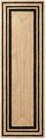 Hanse Home, Behúň Looma 106302 Natural Gold Black, 70x200, béžová, chodba / predsieň