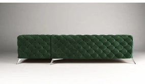 ROHOVÁ SEDAČKA CHESTERFIELD LARISSA PRAVÁ - ĽAVÁ ZELENA SMARAGDOVÁ LÁTKA 323 X 204 cm