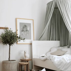 Baldachýn bavlnený púštne zelená maxi