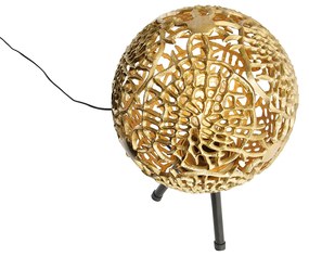 Art Deco stolná lampa trojnožka zlatá - Maro