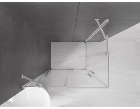 Mexen Velar Duo, sprchový kút s posuvnými dverami 90(dvere) x 80(dvere) cm, 8mm číre sklo, chrómový profil, 871-090-080-02-01