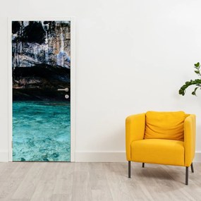 Fototapeta na dvere - Voda a Skaly (95x205cm)
