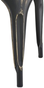 Kovová stolička Ben - Čierno-zlatá antik