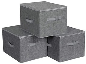 Úložný box so zipsom 3 ks CURAN sivý