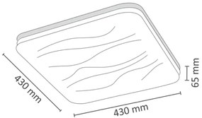 LED Stmievateľné stropné svietidlo DESERT na diaľkové ovládanie LED/72W/230V