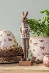 Dekorácia králik vo svetríku s tortičkami - 7*7*28 cm