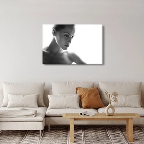 Obraz - Čiernobiely portrét ženy (90x60 cm)