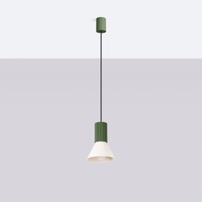 Závesné svietidlo Estria, 1x biele kovové tienidlo, og