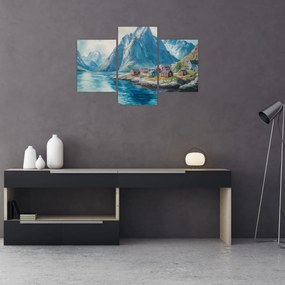 Obraz - Nórska dedinka (90x60 cm)