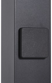 Moderný vonkajší stĺpik čierny s dymovým sklom 70 cm so súmrakovým senzorom IP44 - Dánsko