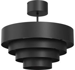 Prisadený luster RINGS 1xE27/15W/230V čierna