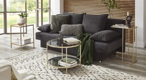 Okrúhly konferenčný stolík Porto 60 cm, zlatý