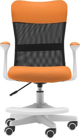 Detská stolička Neoseat MONKEY WHITE s podnožou — látka, biela / oranžová