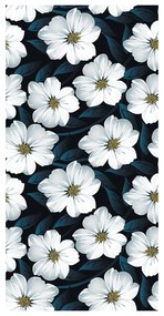 Tapeta - Biele kvety v tmavom pozadí