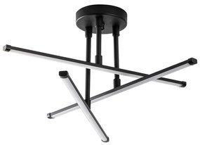 Čierne LED stropné svietidlo 26x51 cm Ledflower – Opviq lights