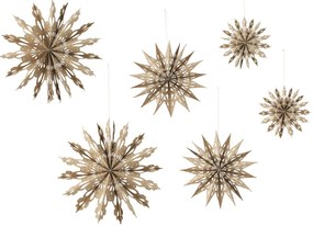 Bloomingville Papierová ozdoba Star Ornament – set 6 ks