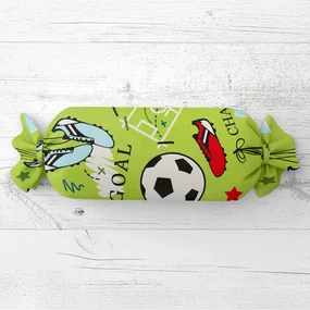 Biante Detský vankúš valec bonbon Sandra SA-645 Futbal to je hra - na zelenom 15x80 cm