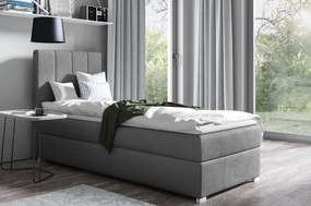 Čalúnená posteľ Fernando 90x200cm, sivá Velvet