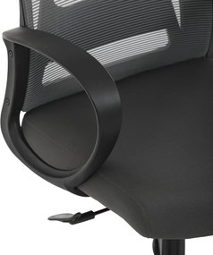 Kancelárska otočná stolička NERO — látka, sivá