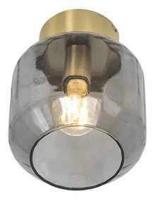 Inteligentné stropné svietidlo mosadzné s dymovým sklom vrátane Wifi A60 - Stiklo