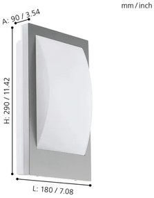 Eglo 97239 - LED stmievateľné vonkajšie svietidlo VERRES-C 1xE27/9W/230V BT IP44