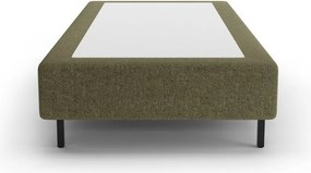 Zelená čalúnená jednolôžková posteľ bez čela 90x200 cm Whale – Micadoni