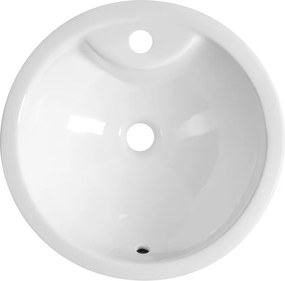 Aqualine Aqualine, SHIPRA keramické umývadlo zápustné, priemer 46cm, biela, NP564