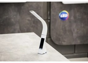 Brilagi - LED Stmievateľná stolná lampa s displejom PELLE LED/7W/230V biela