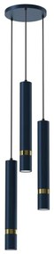 Luster na lanku JOKER 3xGU10/8W/230V modrá/zlatá