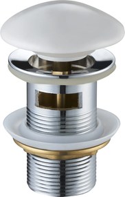 Click / clack zátka MEXEN - s prepadom - s keramickou hlavou - biela, 79920-25