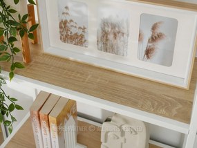 Regál Soren Reg (sonoma + biela). Vlastná spoľahlivá doprava až k Vám domov. 1111380