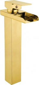 Mexen Hydra, vysoká umývadlová batéria, zlatá, 744910-50