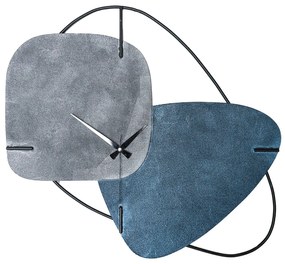 Dekorativní nástěnné kovové hodiny Clock Brazil šedé
